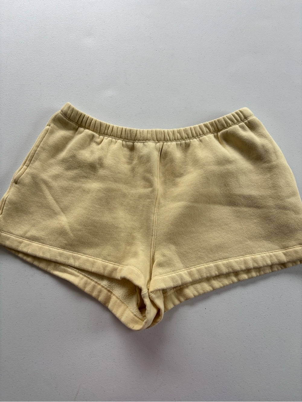 wild fable Pale Yellow Elastic-Waist Athletic Shorts